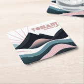 ヨセミテ国立公園カラーヒルズ スクエアペーパーコースター (アングル)