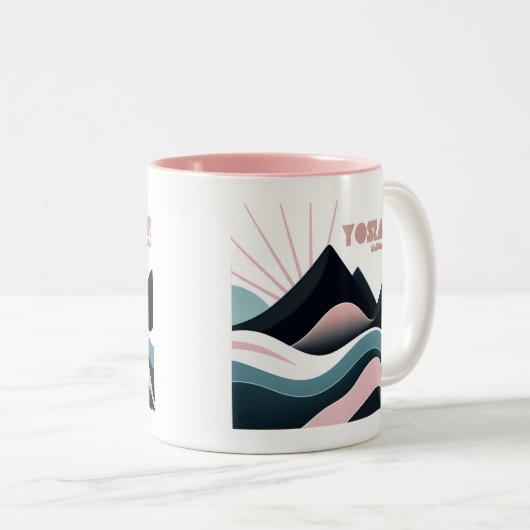ヨセミテ国立公園カラーヒルズ ツートーンマグカップ (正面右)