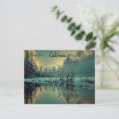 ヨセミテ国立公園カリフォルニアの眺め ポストカード (スタンド正面)