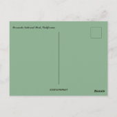 ヨセミテ国立公園カリフォルニアの眺め ポストカード (裏面)