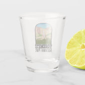 ヨセミテ国立公園カリフォルニアウォーターフォール ショットグラス (裏面)