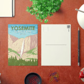ヨセミテ国立公園カリフォルニアウォーターフォール ポストカード
