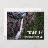 ヨセミテ国立公園カリフォルニアウォーターフォール ポストカード (正面/裏面)