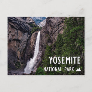 ヨセミテ国立公園カリフォルニアウォーターフォール ポストカード