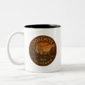 ヨセミテ国立公園カリフォルニアセラミックマグカップ ツートーンマグカップ (左)