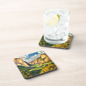 ヨセミテ国立公園カリフォルニアトラベルアート コースター (右側)