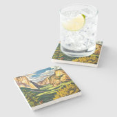 ヨセミテ国立公園カリフォルニアトラベルアート ストーンコースター (横)