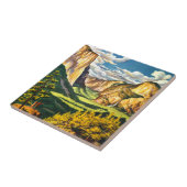 ヨセミテ国立公園カリフォルニアトラベルアート タイル (側面)