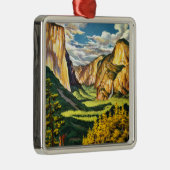 ヨセミテ国立公園カリフォルニアトラベルアート メタルオーナメント (右)