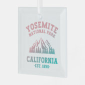 ヨセミテ国立公園カリフォルニアハイキンググラデーション ガラスオーナメント (正面左)