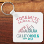 ヨセミテ国立公園カリフォルニアハイキンググラデーション キーホルダー (正面)