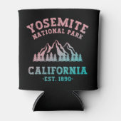 ヨセミテ国立公園カリフォルニアハイキンググラデーション 缶クーラー (正面)