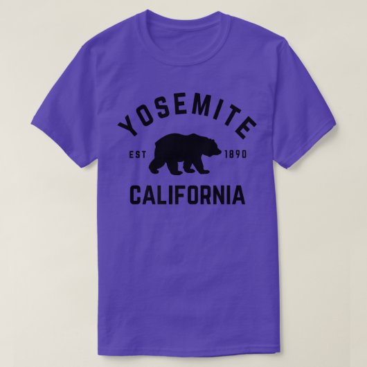 ヨセミテ国立公園カリフォルニアベアハイキングアウトッド Tシャツ (デザイン正面)