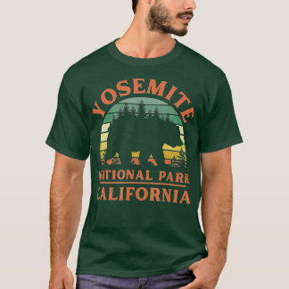 ヨセミテ国立公園カリフォルニアベア自然比企地区 Tシャツ