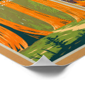 ヨセミテ国立公園カリフォルニアランドマーランドコラージュ ポスター (角)