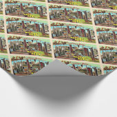 ヨセミテ国立公園カリフォルニアヴィンテージはがき ラッピングペーパー (角)