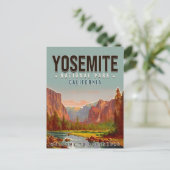 ヨセミテ国立公園カリフォルニアヴィンテージ1960年代 ポストカード (スタンド正面)