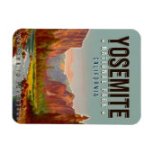 ヨセミテ国立公園カリフォルニアヴィンテージ1960年代 マグネット (横)