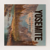 ヨセミテ国立公園カリフォルニアヴィンテージ1980年代 ジグソーパズル (横)