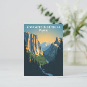 ヨセミテ国立公園カリフォルニア旅行風景 ポストカード (スタンド正面)