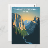 ヨセミテ国立公園カリフォルニア旅行風景 ポストカード (正面/裏面)