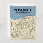 ヨセミテ国立公園カリフォルニア ポストカード (正面/裏面)