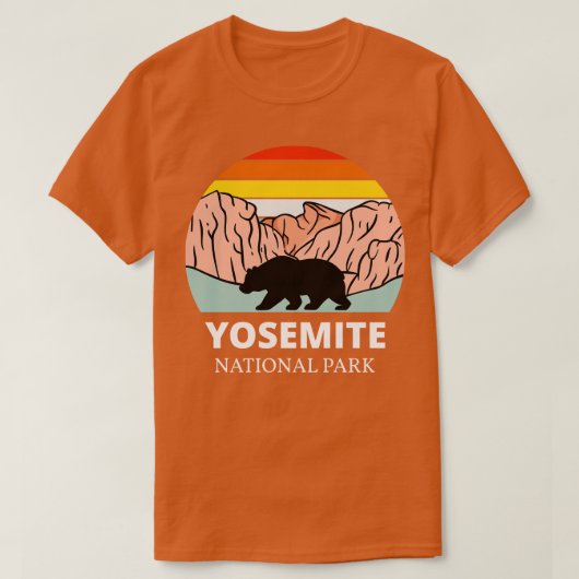 ヨセミテ国立公園カリフォルニアII Tシャツ (デザイン正面)