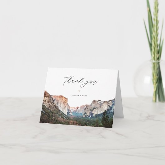 ヨセミテ国立公園スカイラインの行先 サンキューカード (正面)