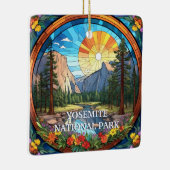 ヨセミテ国立公園ステンドグラスフェイクモザイク セラミックオーナメント (右)