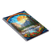 ヨセミテ国立公園ステンドグラスフェイクモザイク ノートブック (右側)