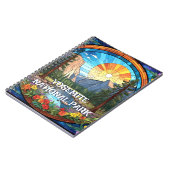 ヨセミテ国立公園ステンドグラスフェイクモザイク ノートブック (左側)