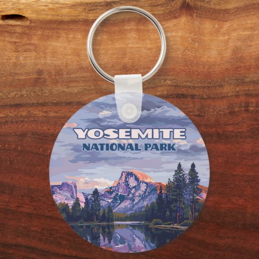 ヨセミテ国立公園ハーフドームカリフォルニアサンセット キーホルダー (裏面)