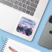 ヨセミテ国立公園ハーフドームカリフォルニアサンセット シール (ノートパソコンとiPhone)