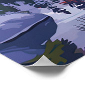 ヨセミテ国立公園ハーフドームカリフォルニアサンセット ポスター (角)