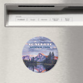 ヨセミテ国立公園ハーフドームカリフォルニアサンセット マグネット (インサイチュ (食洗機))