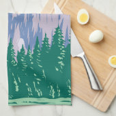 ヨセミテ国立公園ハーフドームカリフォルニア キッチンタオル (四つ折り)