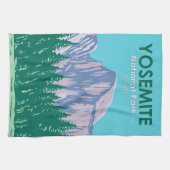 ヨセミテ国立公園ハーフドームカリフォルニア キッチンタオル (横)