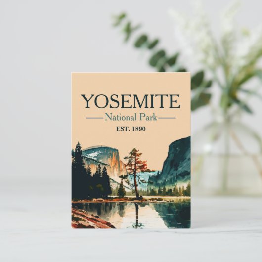ヨセミテ国立公園ハーフドームカリフォルニア ポストカード (スタンド正面)