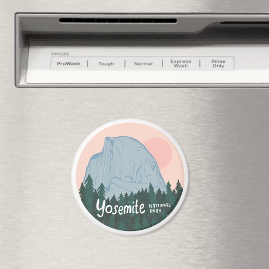 ヨセミテ国立公園ハーフドームピンク マグネット (インサイチュ (食洗機))