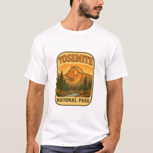 ヨセミテ国立公園ビンテージ・レトロ・ハーフドーム Tシャツ