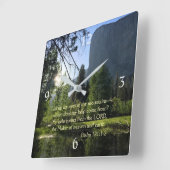 ヨセミテ国立公園プサルムウォールクロック スクエア壁時計 (傾斜)