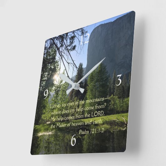 ヨセミテ国立公園プサルムウォールクロック スクエア壁時計 (傾斜)