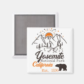 ヨセミテ国立公園ベアミニマリストマウンテン マグネット (正面/裏面)