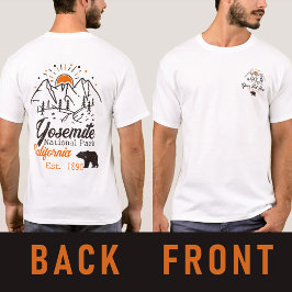 ヨセミテ国立公園ベアミニマリストマウンテン Tシャツ