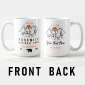 ヨセミテ国立公園ミニマリストサンセットマウンテン コーヒーマグカップ