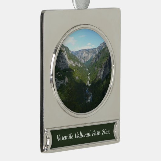 ヨセミテ国立公園ヨセミテ渓谷 シルバープレートバナーオーナメント (右)