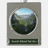 ヨセミテ国立公園ヨセミテ渓谷 シルバープレートバナーオーナメント (正面)