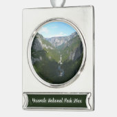ヨセミテ国立公園ヨセミテ渓谷 シルバープレートバナーオーナメント (左)