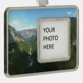 ヨセミテ国立公園ヨセミテ渓谷 シルバープレートフレームオーナメント (右)