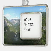 ヨセミテ国立公園ヨセミテ渓谷 シルバープレートフレームオーナメント (左)